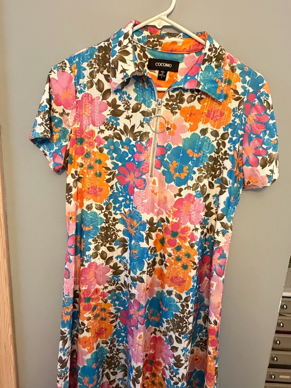 Floral zip-up jacket